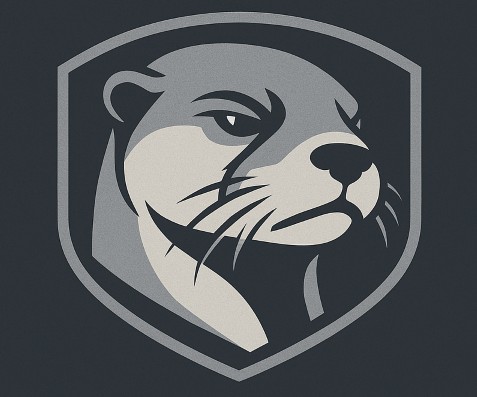 Angry Otter Security logo, with an otter within a shield shape.
